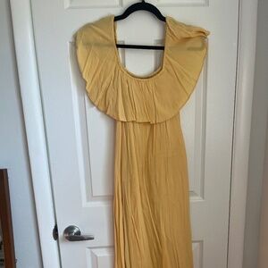 Womens Vintage Yellow Dress